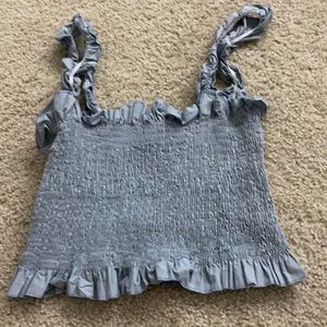 Blue stretchy tank top